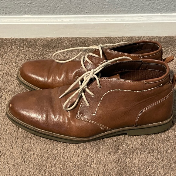 George Men’s Brown Leather Chukka Boots – Size 10, Used Like New - Picture 2 of 4